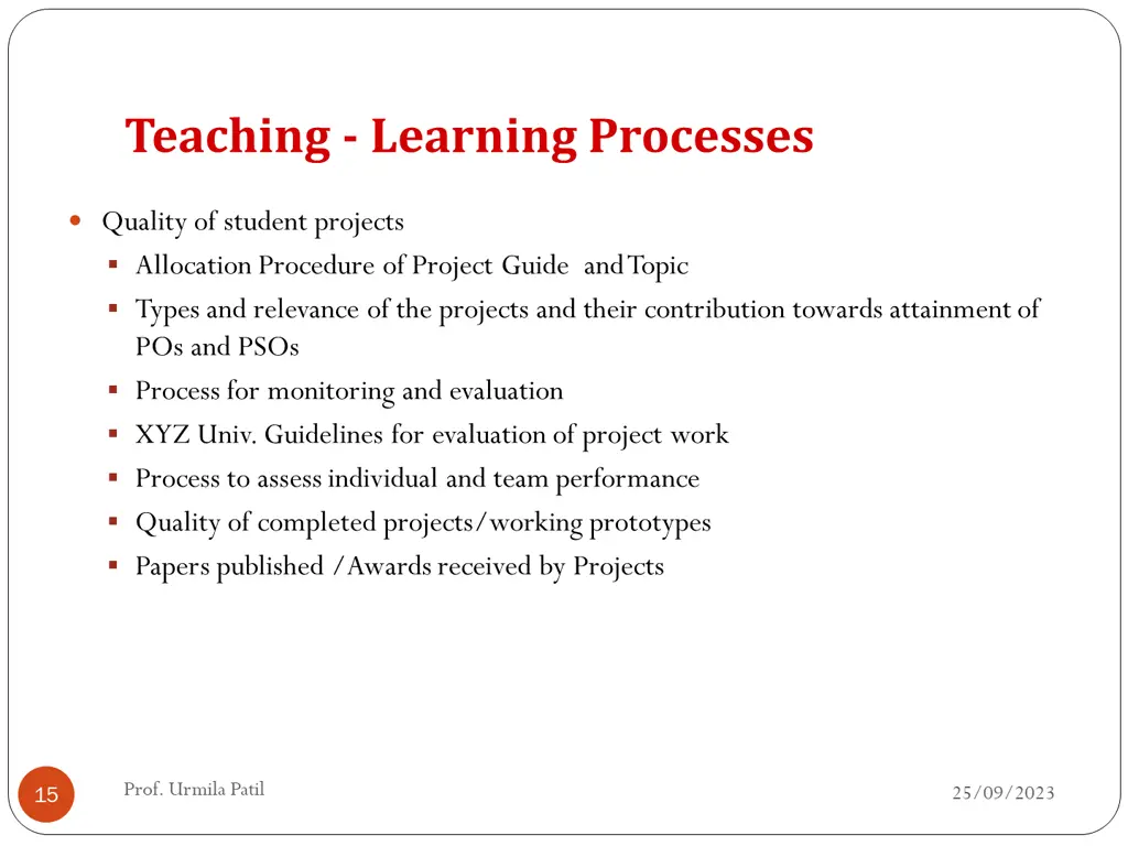 teaching learning processes