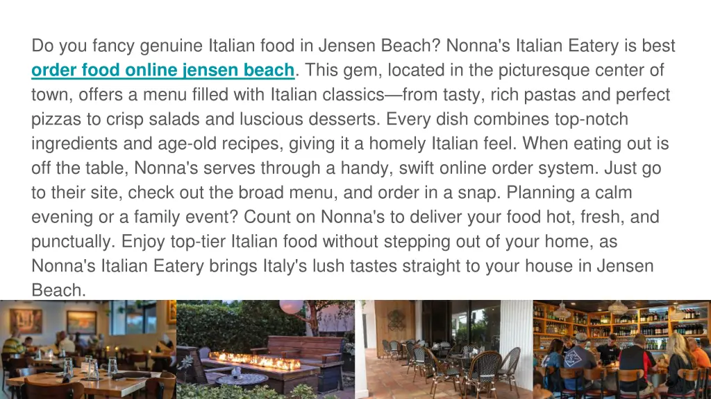 do you fancy genuine italian food in jensen beach