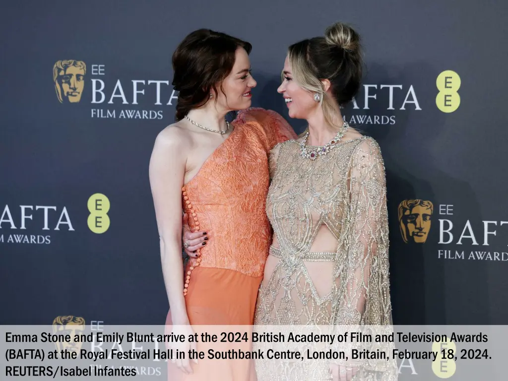 emma stone and emily blunt arrive at the 2024