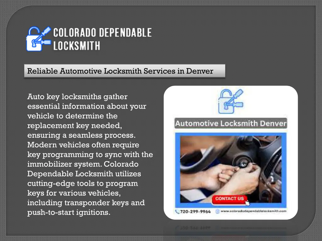 reliable automotive locksmith services in denver 1