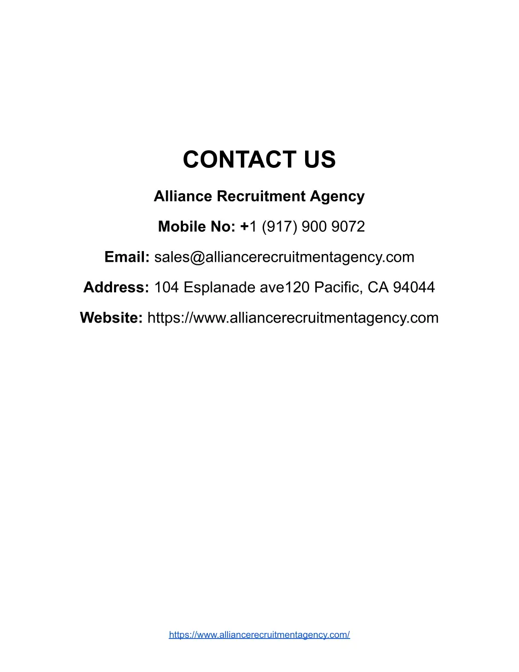 contact us